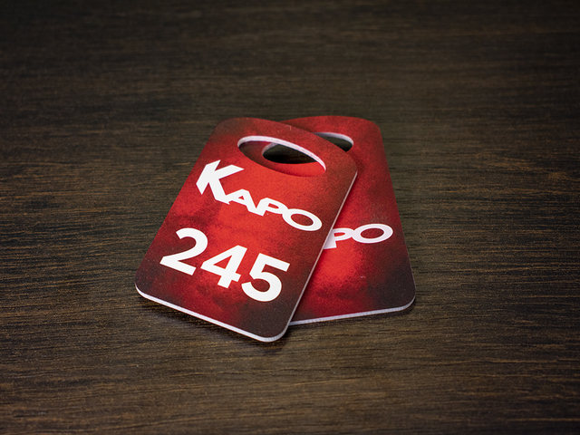 гардеробный номерок для сети кинотеатров каро